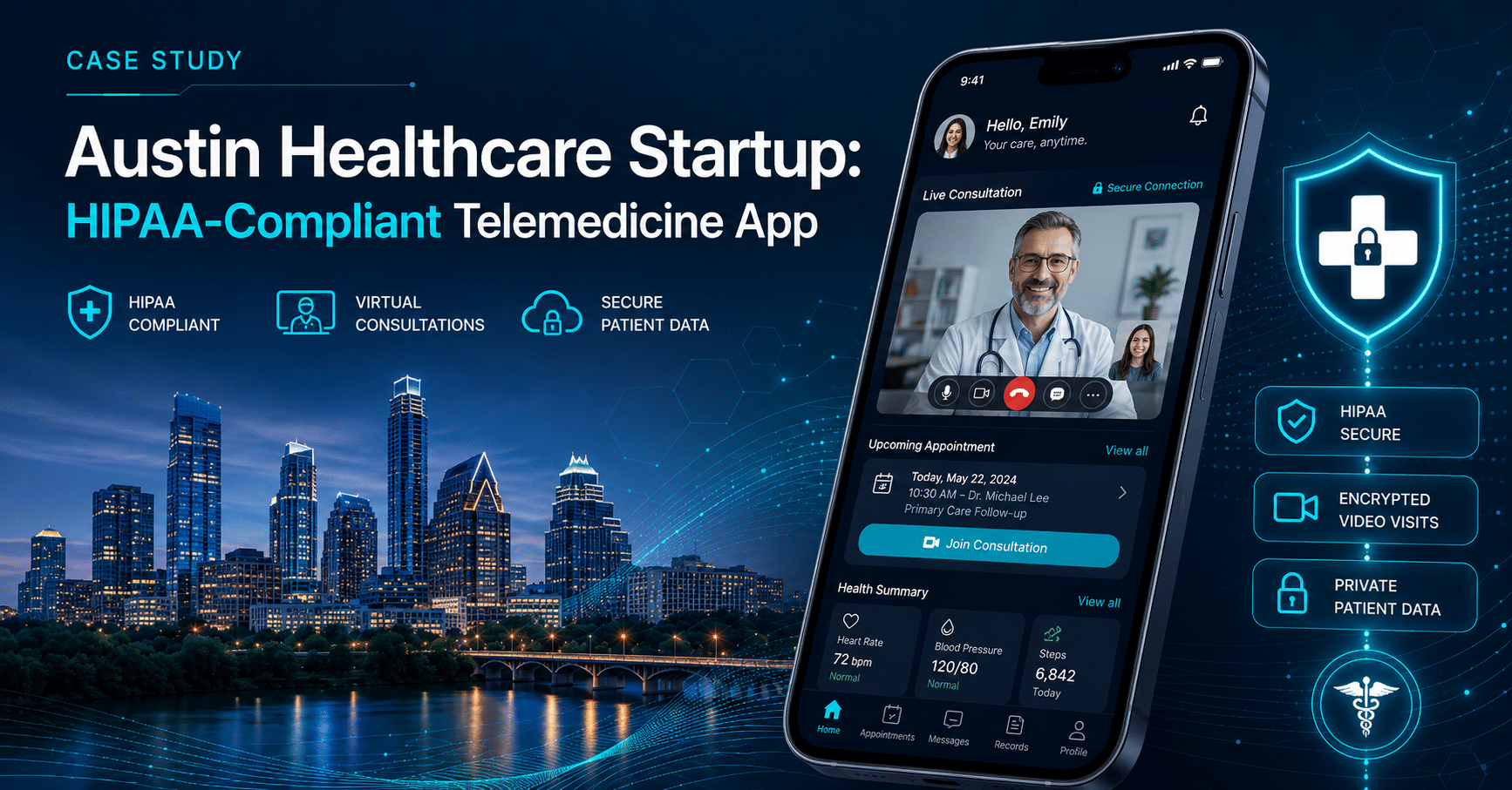 Austin Healthcare Startup: HIPAA-Compliant Telemedicine App